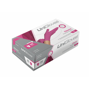 Luvas Látex Média Rosa Cx/100 - Uniglove