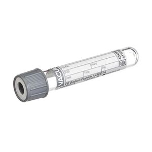 TUBO VACUO FLUORETO (GLICOSE E LACTATO-K3) 2ml 13x75mm CX/50 (454085) VACUETTE
