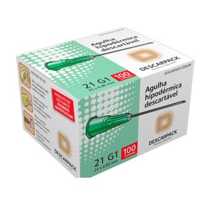 AGULHA HIPODERMICA 25x8 C/100 DESCARPACK